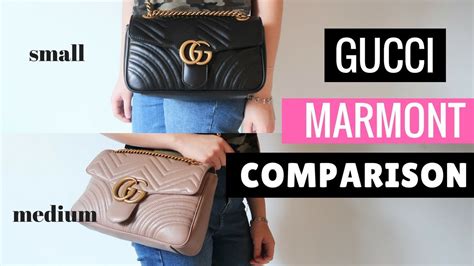 gucci marmont mini vs small size|authentic Gucci Marmont small bag.